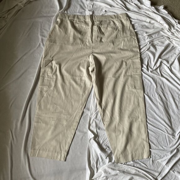 Old Navy Extra High-Rise Taylor Straight Trousers XXL Beige With Pockets Recycle - Picture 8 of 10